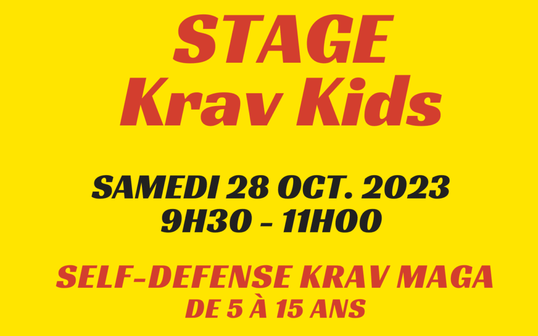 Stage Krav Maga Krav Kids par Jean-Philippe Ursulet